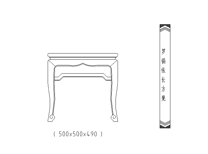 常用中式家具图块建筑CAD-中式家具图块3