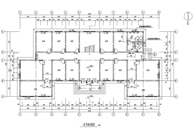 三层办公住宅两用施工图资料下载- 三层办公楼建筑施工图​