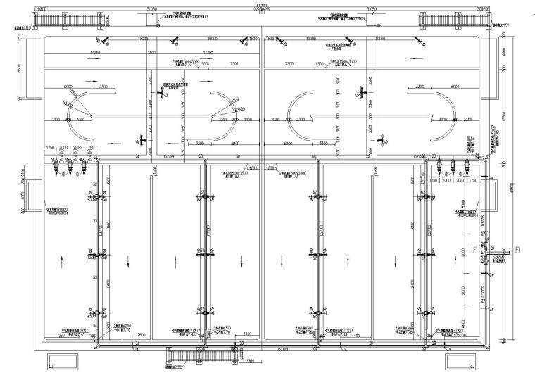 生化池工艺安装合同资料下载-某污水处理厂新建改良型AAO生化池工艺图