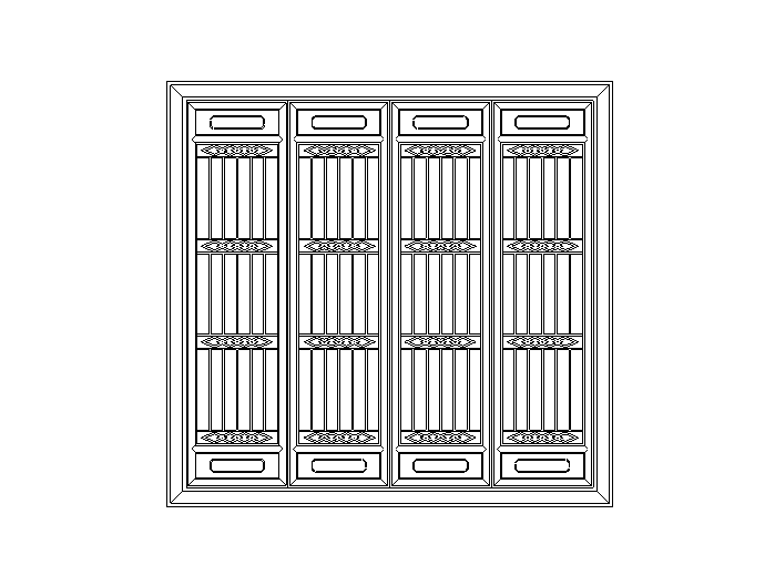 古建门窗CAD素材资料下载-中国传统古建筑元素之门窗图块（CAD）