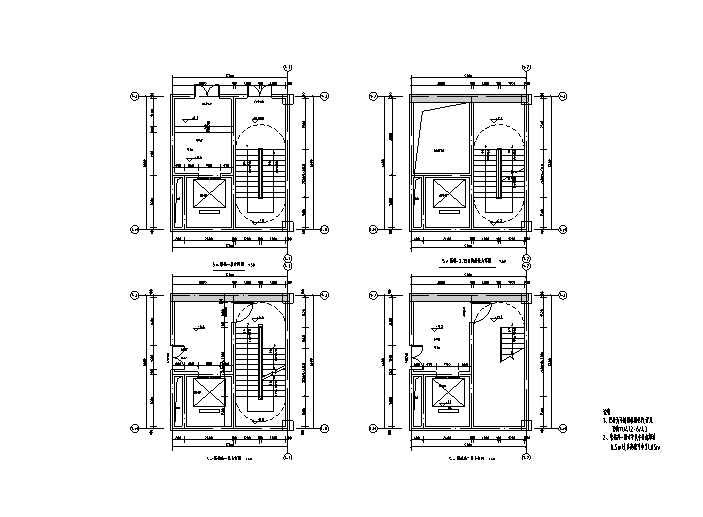 花孟社区幼儿园楼梯,电梯大样图