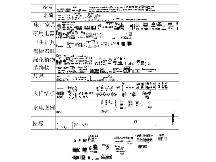 室内装修常用CAD图块大全（含园林图块）-2立面图库-Model