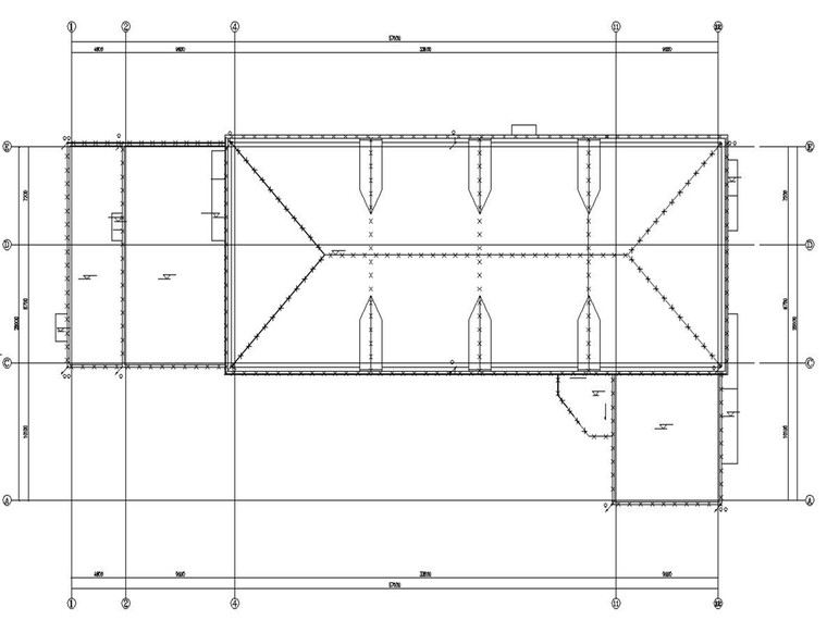 电气望新消防站电气施工图-望新消防站电气施工图_屋顶防雷平面图