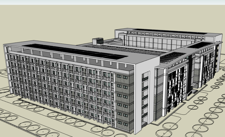 小型学生宿舍建筑图资料下载-生长学员宿舍大概模型_学生宿舍建筑模型