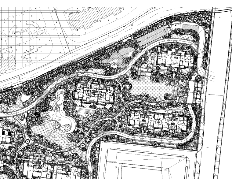 cad公园植物种植资料下载-[上海]居住区金茂府植物CAD施工图+实景图