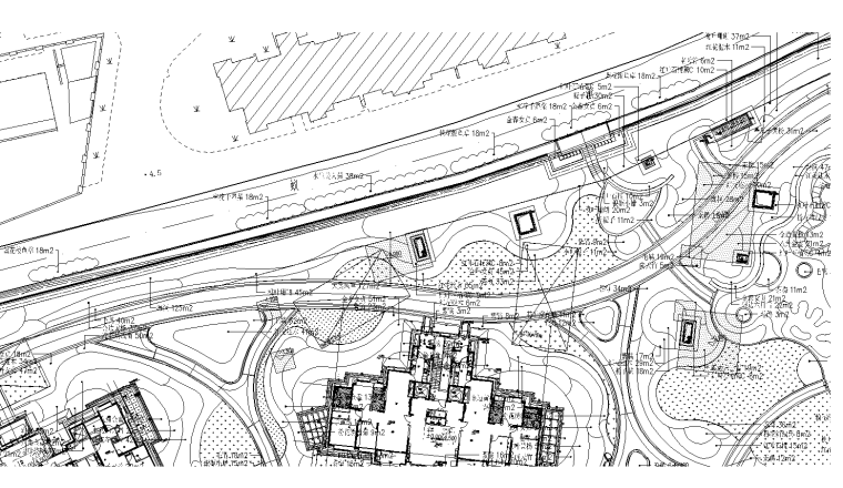 [上海]居住区金茂府植物CAD施工图+实景图-7 地被种植平面图_看图王