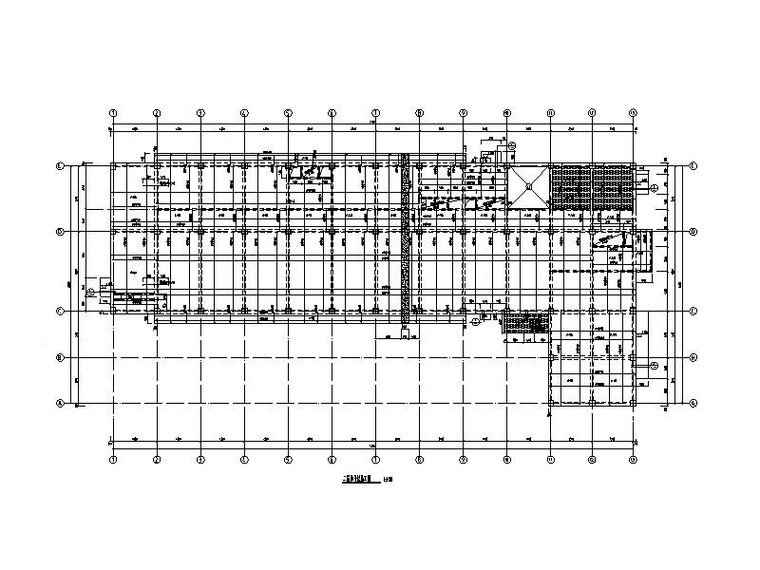 钢混框架结构消防站项目结构施工图(含建筑)-消防站综合楼二层板配筋图