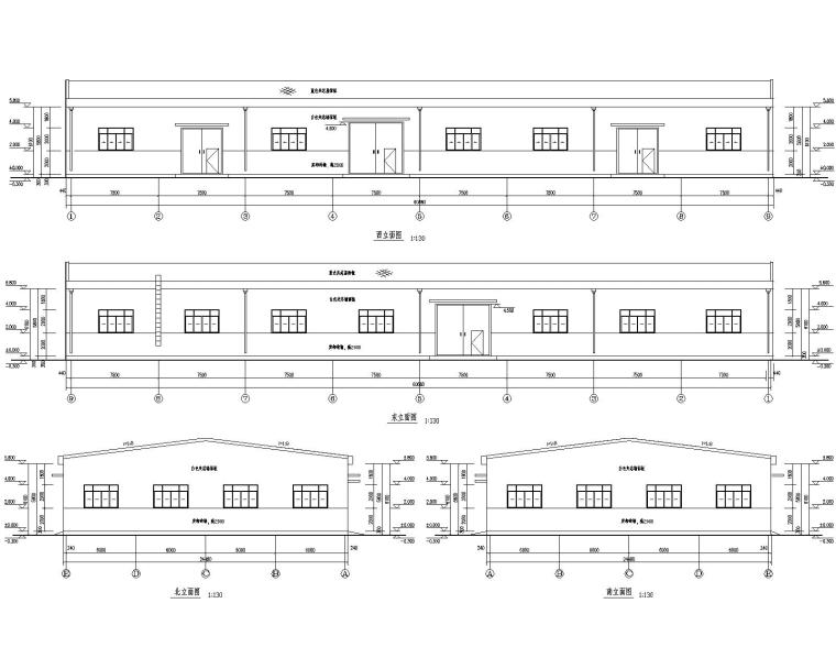 24m跨门架资料下载-24米单跨钢结构门式刚架库房施工图（CAD）