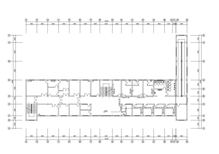 系统柜施工图资料下载-某乡镇医院电气施工图_紧急呼叫系统平面图