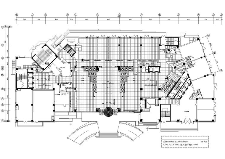 [辽宁]大连kempinski酒店工程施工图+实景图-首层地面铺装图