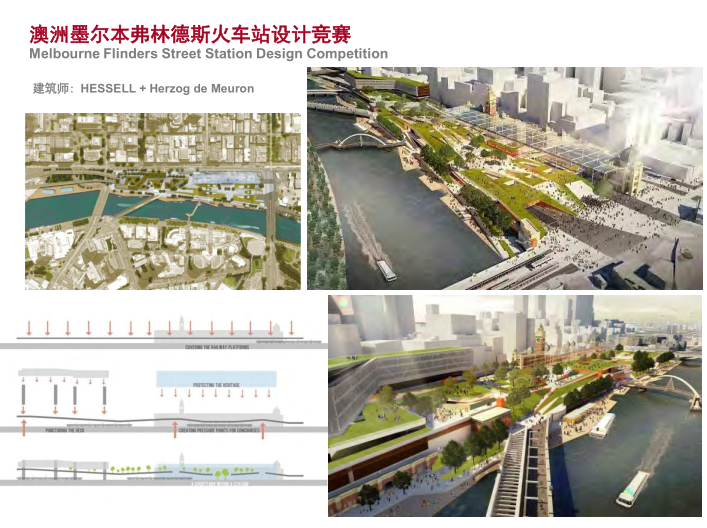 城市交通体设计趋势及案例分析_PDF80页-澳洲墨尔本弗林德斯火车站设计竞赛