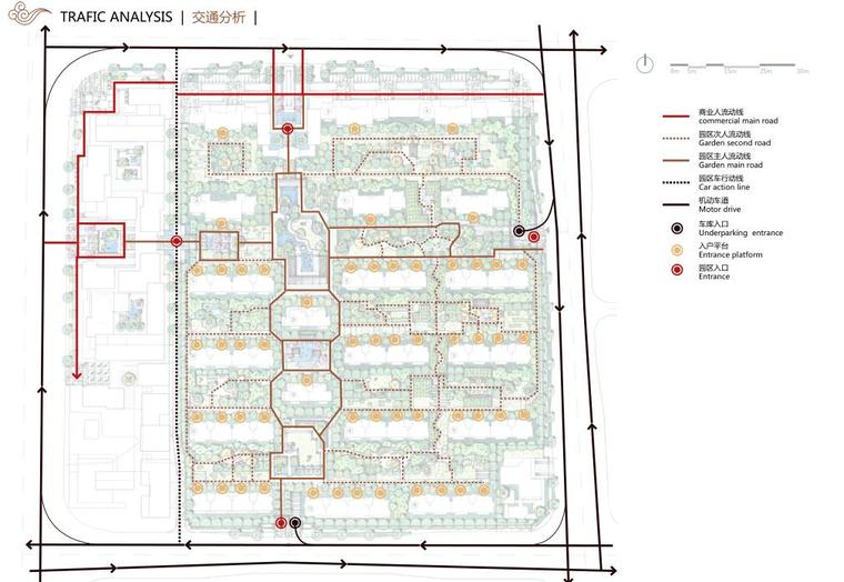 [湖南]滨江正荣府项目景观概念方案设计-交通分析
