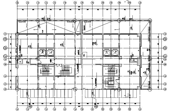 屋顶防雷平面图