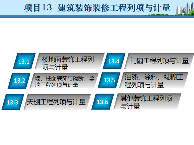 [课件]建筑装饰装修工程列项与计量-目录