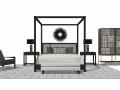 室内装饰常用床具SU模型设计（4）