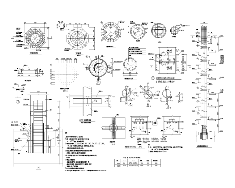 圆钢管混凝土柱构造大样图-钢管混凝土柱构造大样图
