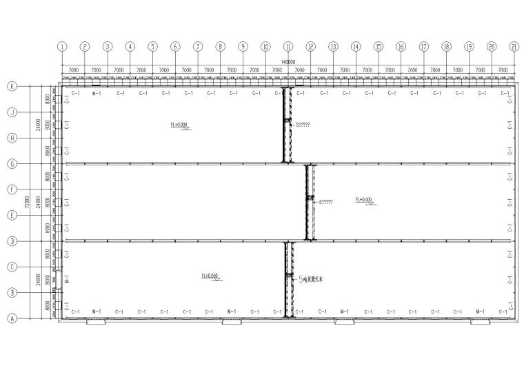 钢混结构住宅图纸资料下载-单层钢混柱轻钢屋面结构仓库结构施工图纸