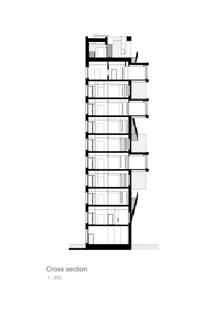 挪威楔形办公楼-DEG42_Cross_section_1_200_(A2)