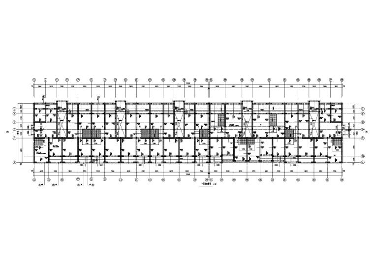 某六层砖混住宅楼结构施工图纸（现浇楼板）-一层板配筋图