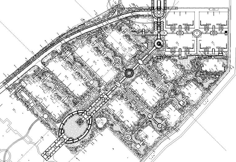简约法式新古典资料下载-[河南]法式新古典住宅区植物CAD施工图