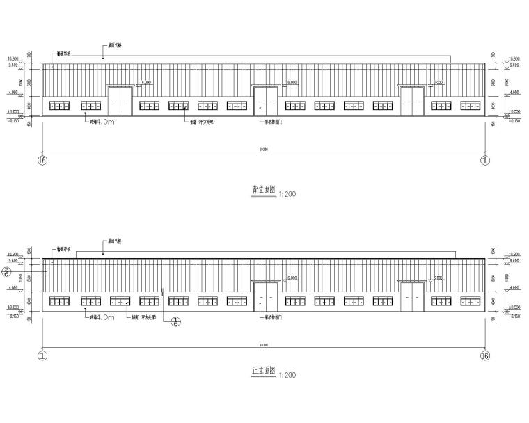 大型物流中心钢结构cad资料下载-双跨45米钢结构库房施工图（CAD含建筑图）
