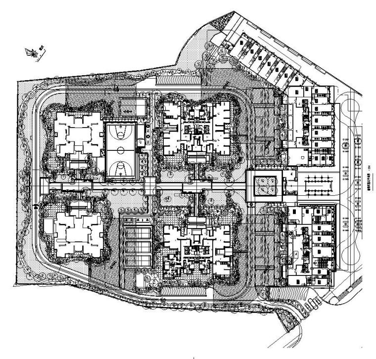 植物广场施工图cad资料下载-[重庆]西城住宅景观植物CAD施工图