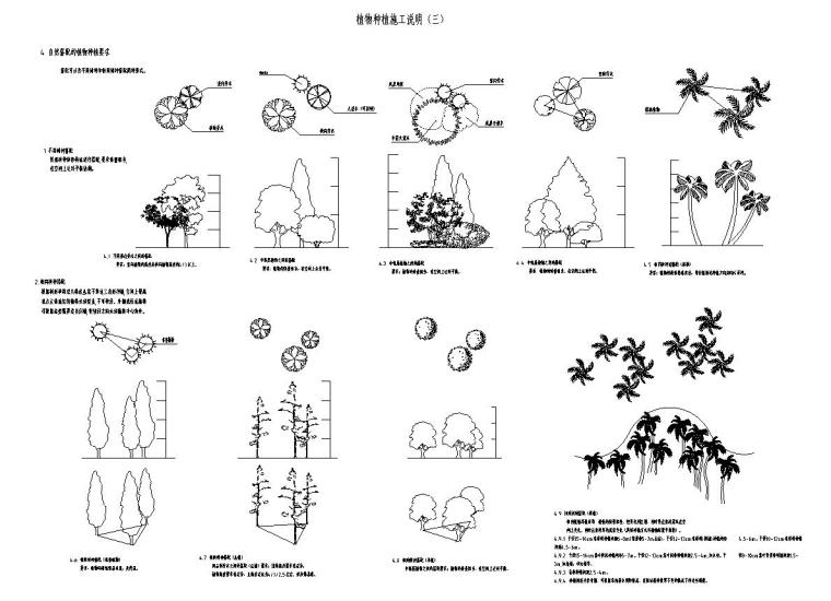 [重庆]西城住宅景观植物CAD施工图-植物种植说明三