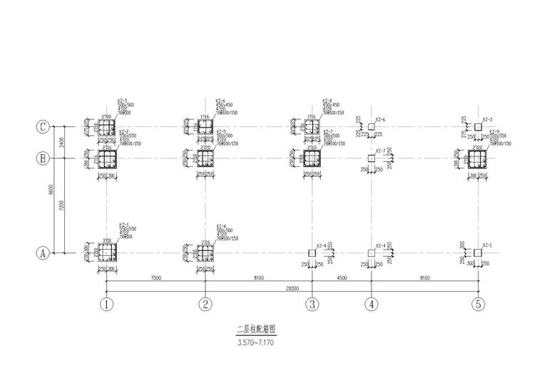 三层框架建筑物图纸资料下载-某小学三层框架结构综合楼结构施工图纸