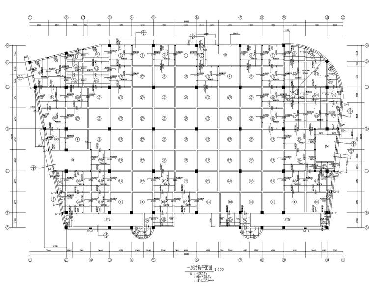 某三层商场混凝土施工图(含建筑图）（CAD)-2结构板配筋图