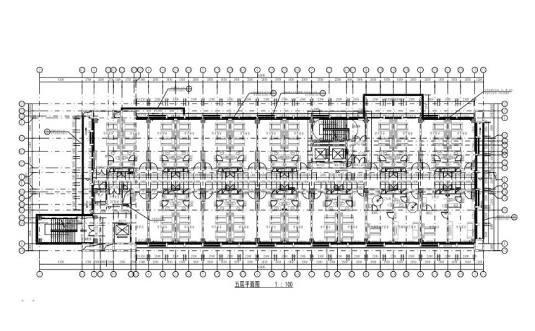 5层框架学术交流中心建筑结构施工图2019-五层平面图