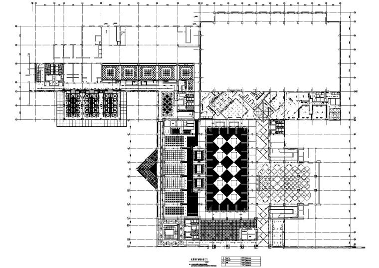 [西安]综合性园林式酒店装饰工程改造施工图-首层综合天花图