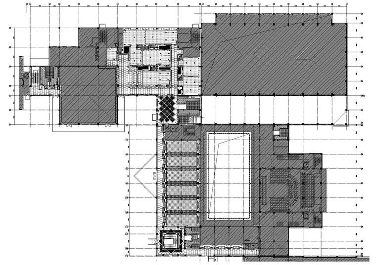 [西安]综合性园林式酒店装饰工程改造施工图-二层地面铺装图