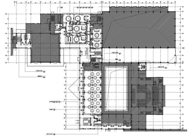 [西安]综合性园林式酒店装饰工程改造施工图-二层索引平面图