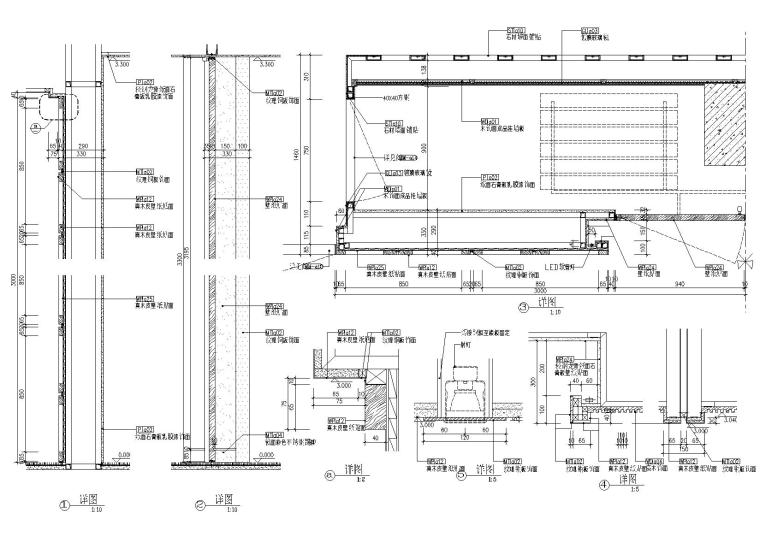 [西安]综合性园林式酒店装饰工程改造施工图-五段首层国际会见厅节点图