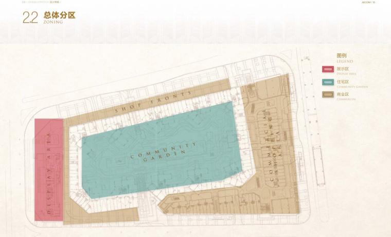 [广东]新古典住宅和商业区景观方案文本-总体分区