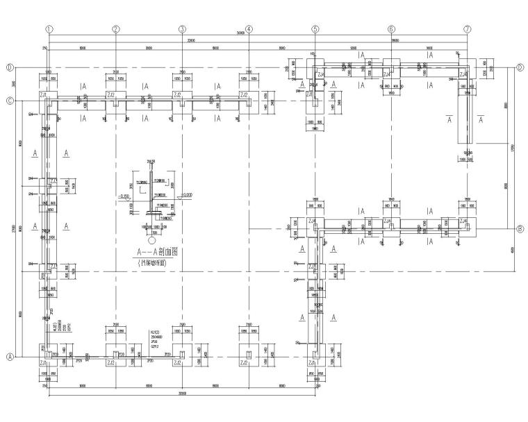 钢结构厂房施工图纸下载资料下载-某27米L型平面钢结构厂房施工图（CAD）