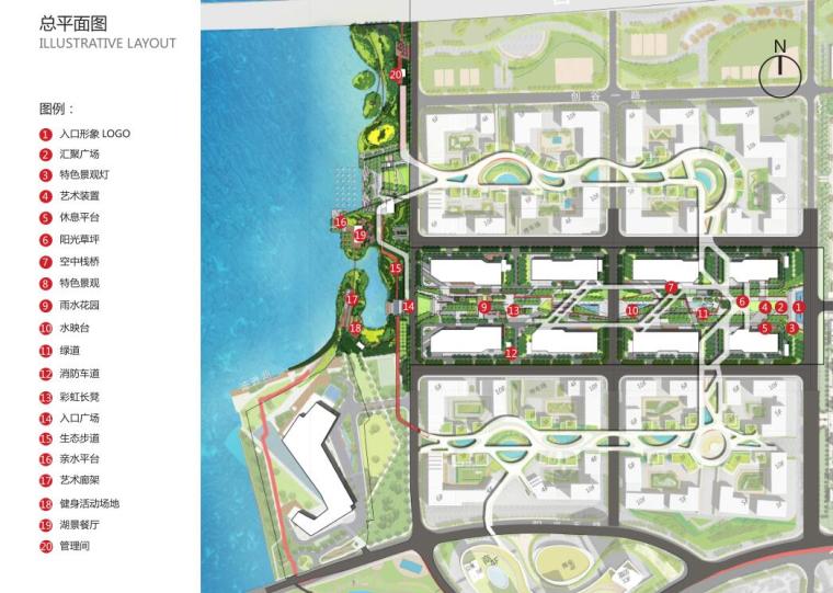 [湖北]现代风格阳光创谷核心区中轴景观-总平面图