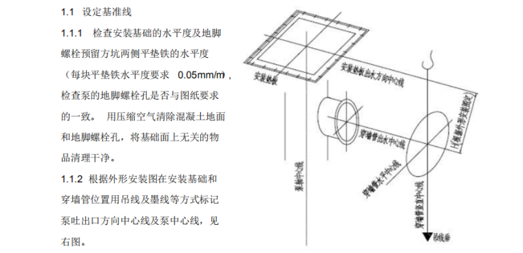 循环水泵安装方案设计-泵基础的灌浆及安装垫板的校水平