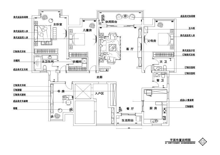 500别墅设计施工图资料下载-三居室欧式风格住宅装修施工图+效果图