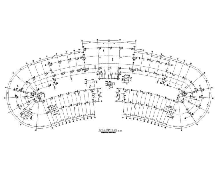 某教学楼混凝土结构施工图（CAD）-2柱平面图