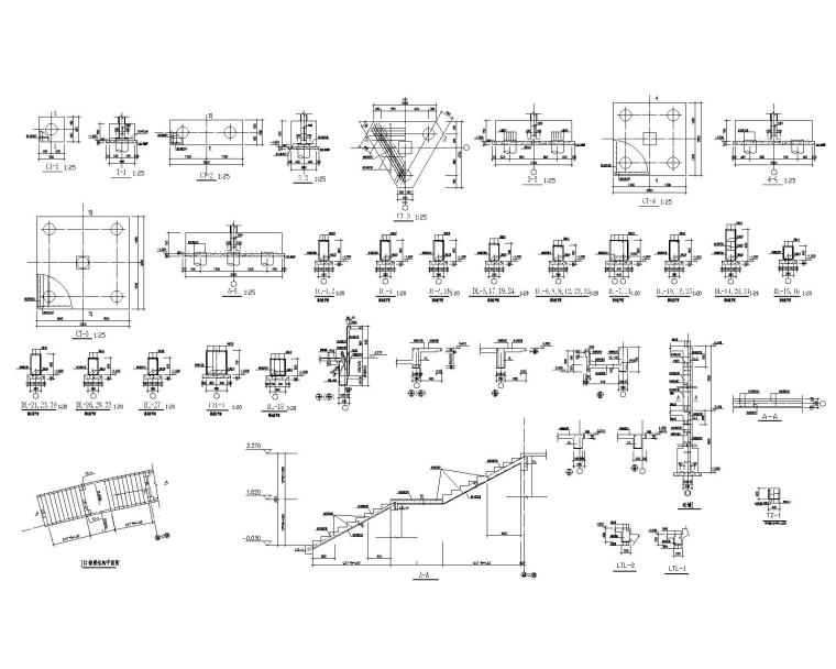 某教学楼混凝土结构施工图（CAD）-5大样详图