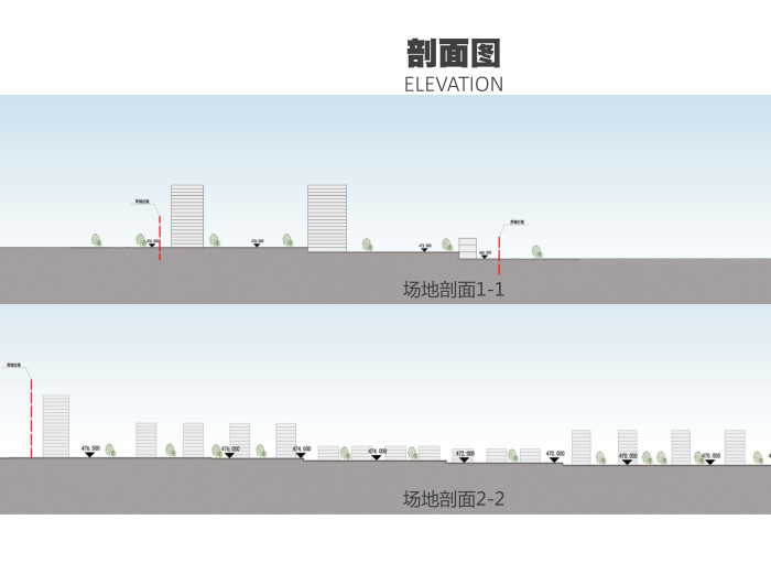 天府新区低密度豪宅项目建筑方案文本(2019)-剖面图