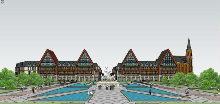 英国Dyson园区建筑资料下载-北欧风情园区建筑模型设计