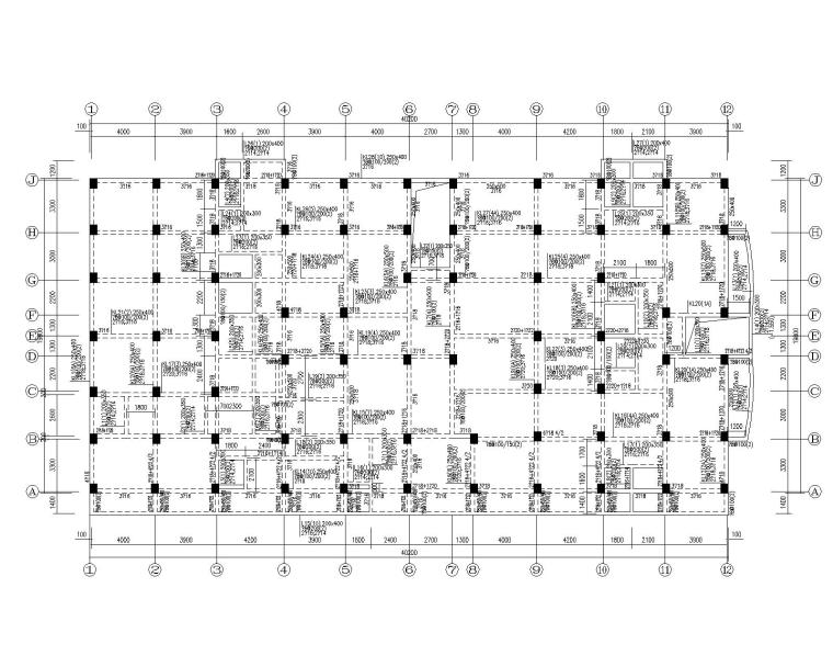 七层住宅施工图全套资料下载-某七层住宅框架结构施工图（CAD）