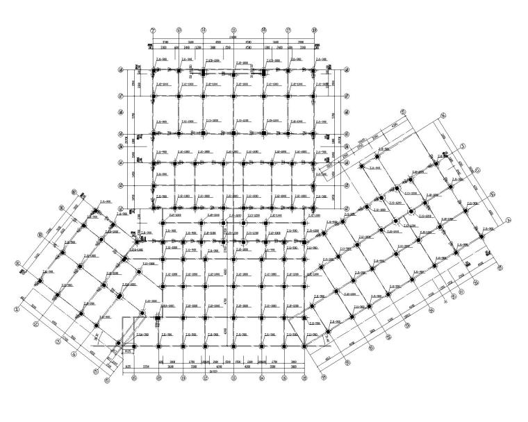 框架柱及剪力墙结构设计资料下载-某十二层商业框架剪力墙结构施工图（CAD）