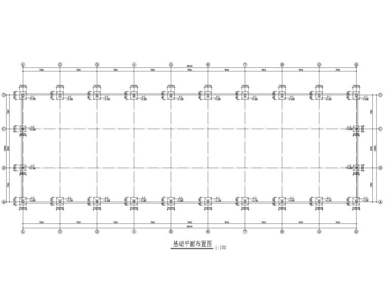 单跨20米钢结构资料下载-22米单跨钢结构厂房结构施工图（CAD）