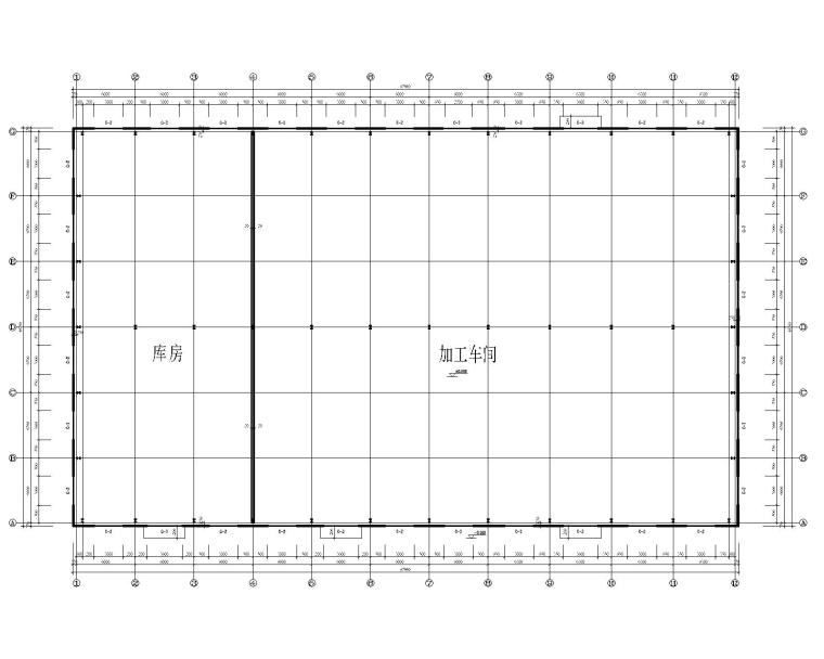 墙线施工图资料下载-40米双跨钢结构厂房结构施工图（CAD）