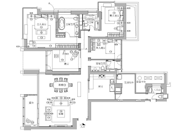 花山新城规划图资料下载-[杭州]梁志天_钱江新城D3样板间施工图​