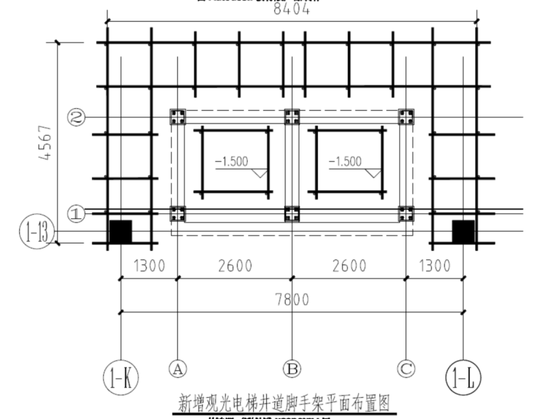 玻璃观光电梯CAD平面资料下载-医疗救治中心观光电梯钢结构施工方案