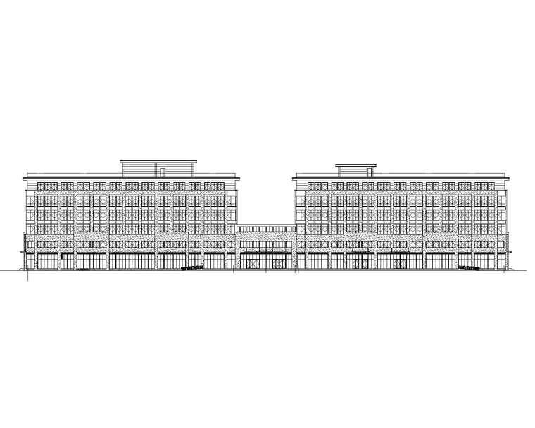 产业园区办公楼建筑施工图资料下载-6层L形框架结构酒店+办公楼建筑施工图2017